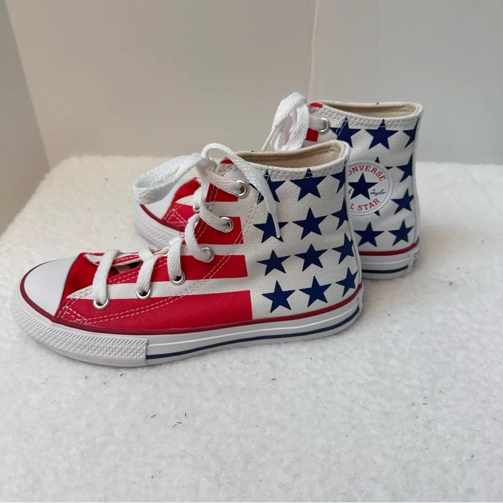 Converse Kids Red, White, and Blue High-Top Sneakers